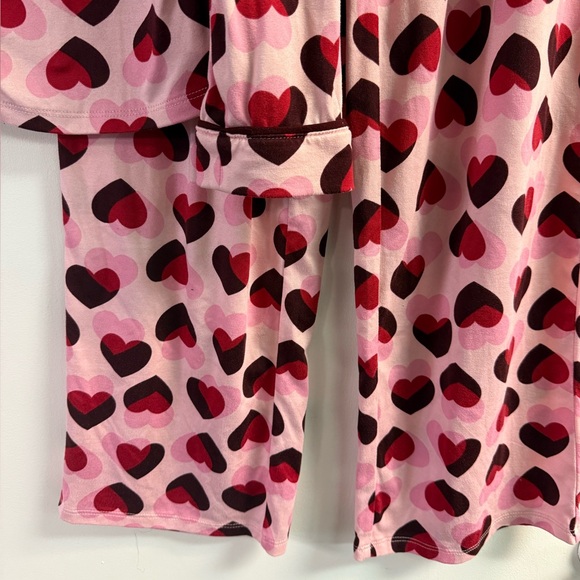 Kate Spade Pink & Red Valentines Day Heart Pajama Set Size S - Picture 4 of 5
